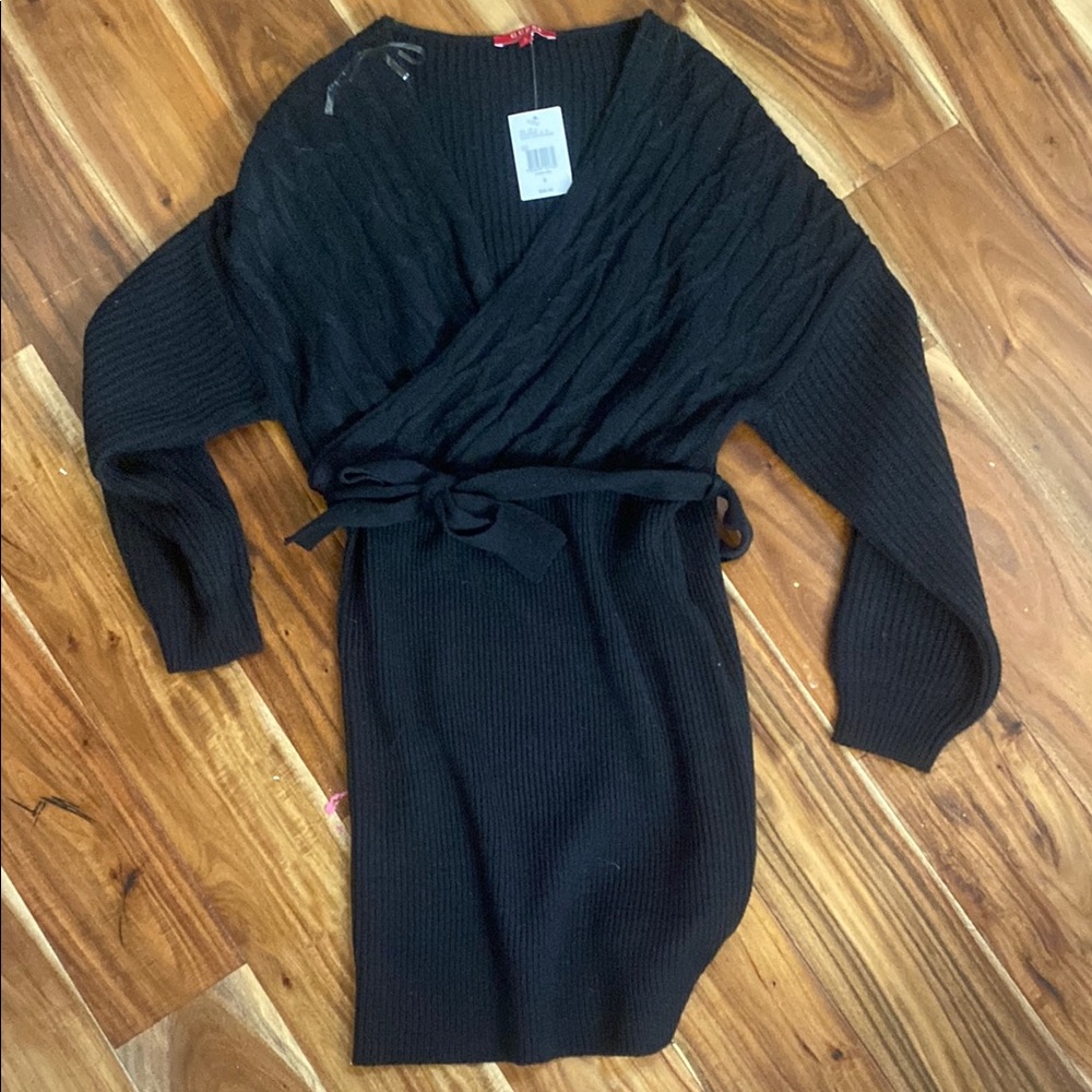 Guess Black Long Sleeve Dress